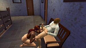 Alex's naughty fan drags him for huge cock action in mouth and pussy