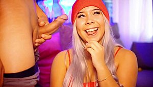 hey, this blonde latina can't stop sucking cock every day