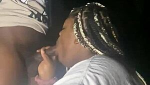 Sexy BBW Sucks Dick and Gets Fucked in Creepy Dark Forest