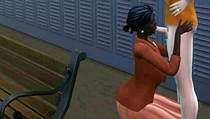 Fortune's adventure in the sucking scene of anime cartoon.