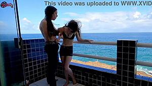 Having Fun On The Terrace In Front Of The Ocean?