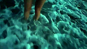 Blonde Shows Tits And Sucks Cock On Public Beach