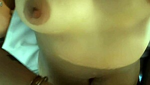 cumming on natural tits and belly