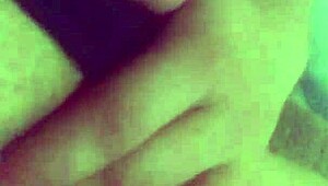 Latina masturbates in the morning, touching her boobs and tits