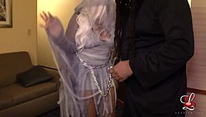 Spooky Halloween corpse bride gets fucked by big black cock.