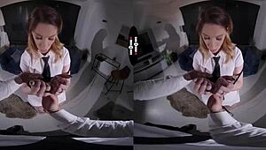 redhead gets punished in dark room vr