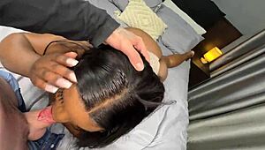 Ébène gros cul mendie backshots et facial cumshot