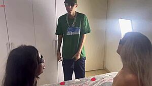 Skinny bisexual Mii Angels takes big cock from cousin