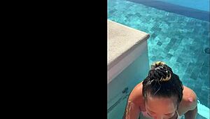 girlfriend gives deepthroat bj at infinity pool in costa rica.