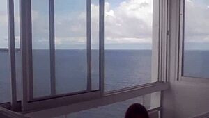 From the start, she licks the petite blonde's hairless pussy non-stop, savoring her juices before doggystyle fucking.