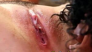 lez cuntlickers eat twat in stockings strapon