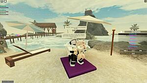Dalam Roblox, dia deepthroat dan tunggang untuk pancut