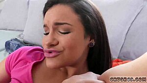 Money-hungry stepdaughter trades webcam sex for cash in taboo family hardcore