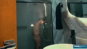 Scarlett Taylor Watches Naomi SUCKING Cock in Shower DOGGYSTYLE