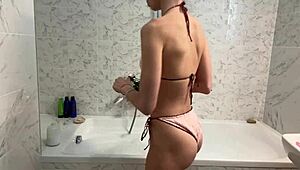 Maya Rose's Bathroom Lesbian Fun!