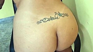 Can you believe this big ass whore takes it raw in her greedy pussy?