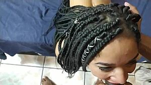 Ebony Amateur Gets Her Shaved Pussy Pounded By Big Black Cock Interracially