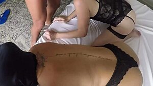 I watched my teen wife get humiliated with double penetration by big black cocks while her pussy orgasms wildly