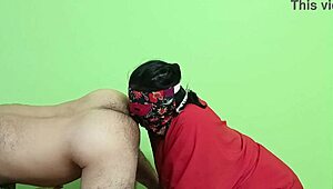 Black Indian Housewife Sucks Anus and Fingers Juicy Hairy Pussy