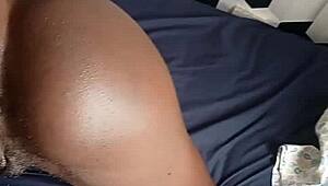 My little black slut loves her juicy pussy punished