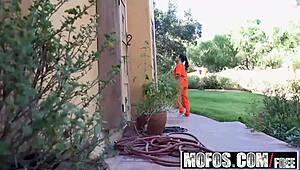 I watch Katrina Jade's bouncy big ass in the bathroom.