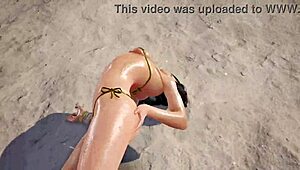 Xiaoyu shines in gold bikini