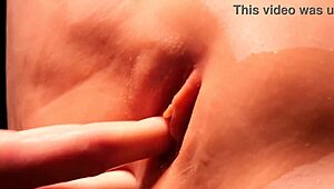 practice picking her pussy with anal toys and double penetration