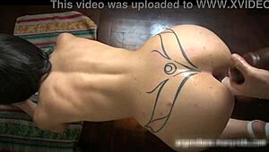 anal fisting slut with huge toys and dildo