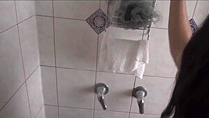 Stepmom Gives Blowjob in Shower with Stepson!
