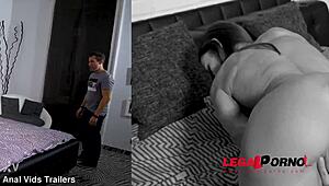 Alyssa Reece's shaved pussy creams from deep fucking!