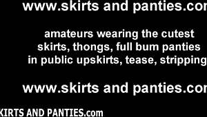 it gets me so hot when people peek at my panties