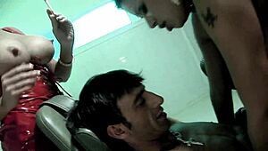 Big Boobed Alexis Silver And Michelle Thorne In Hot FFM BDSM Threesome Action