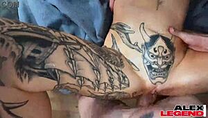 Inked chicks nova and nicole explore tits and anal with toys!