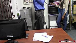 Black babe fucked for stealing phones