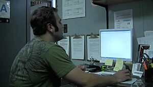 Summer bends over the desk for some intense spooning and riding.