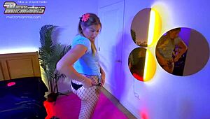 Blonde giving nasty sloppy blowjob with gagging