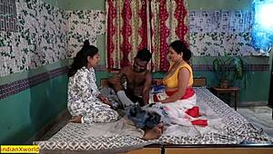 Indian Mother-In-Law Shares Her Big Tits In Taboo Threesome.