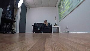 Samantha milf gagging on cock during casting pov deepthroat.