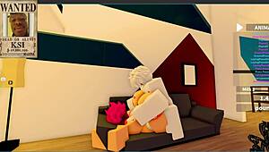 Futând om murdar cu pula mare în yacht Roblox Condo