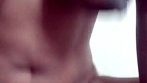 Melina rides big cock with petite body.