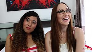 Filming aroused girls exploring lesbian side with ass licking and scissoring