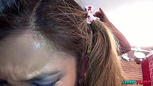 The Asian Pornstar Miyuki Gets Her Ass Fucked While Recording Herself.