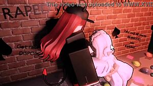 punishing the annoying girl as a roblox bot.