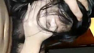 Thai girl sucking dick in intimate scene