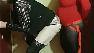 Crossdresser says, 'I'm taking this ass to mouth collection'