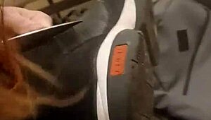 Hey, my friend is having a blast just trashing all my old sneakers