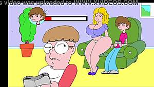 relaxing on the couch with some comic flashing moments