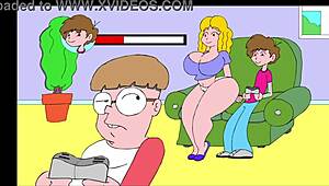 relaxing on the couch with some comic flashing moments