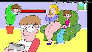 relaxing on the couch with some comic flashing moments