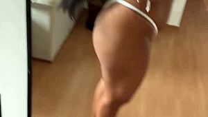 Wife with Long Hair and Big Pussy Shaves at Pool and Posts Naked in VIP.